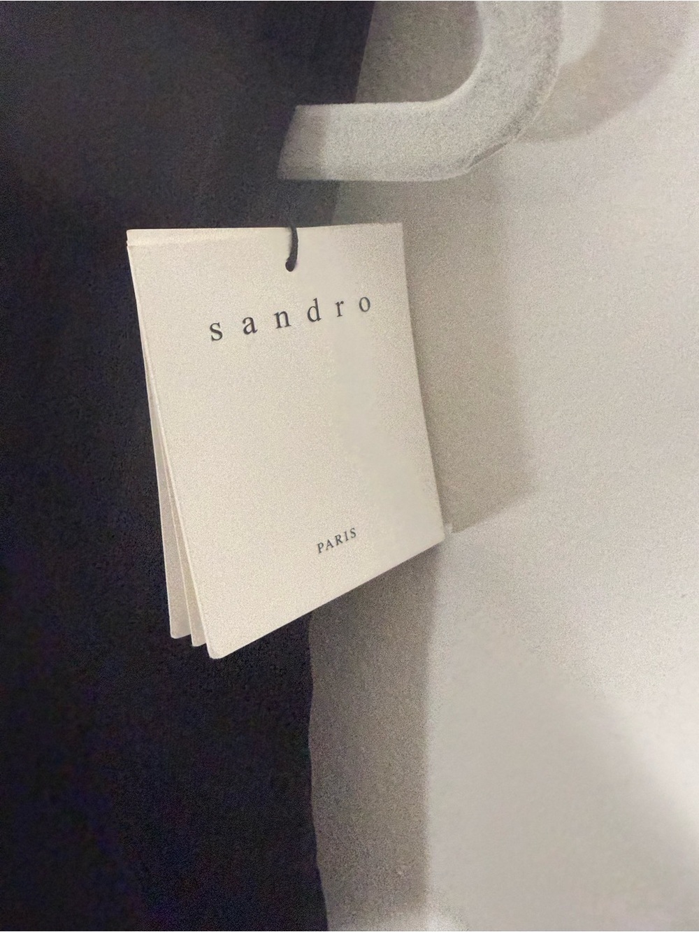 NWT Sandro Trudy Ruched Tie Midi Dress Black Size 8 - Picture 7 of 9